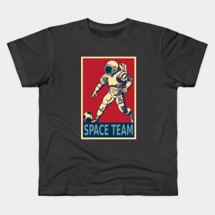 Space Football Astronaut Kids T-Shirt